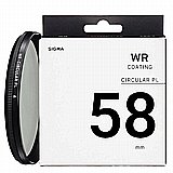 פילטר דוחה מים SIGMA WR CIRCULAR PL FILTER 58MM פילטר דוחה מים SIGMA WR CIRCULAR PL FILTER 58MM
